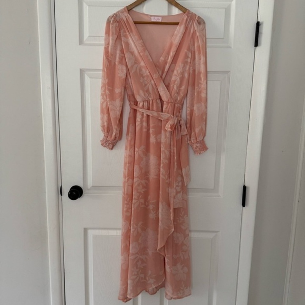 Pink Lily pink and white floral dress